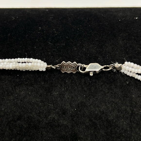 Vintage White Beaded Bellagio Choker - Picture 3 of 4